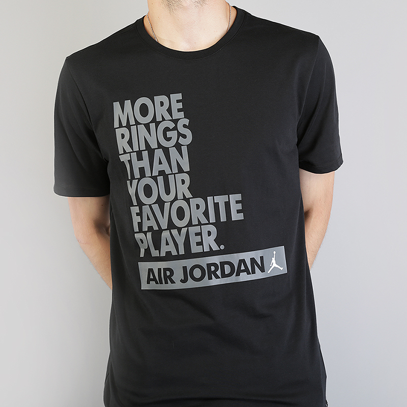 мужская черная футболка Jordan Dry More Rings 864939-010 - цена, описание, фото 2